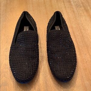 Steve Madden Black Embellished Men's Loafers